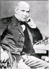 Portrait of Adolf Anderssen, the German chess master who played the Immortal Game in 1851