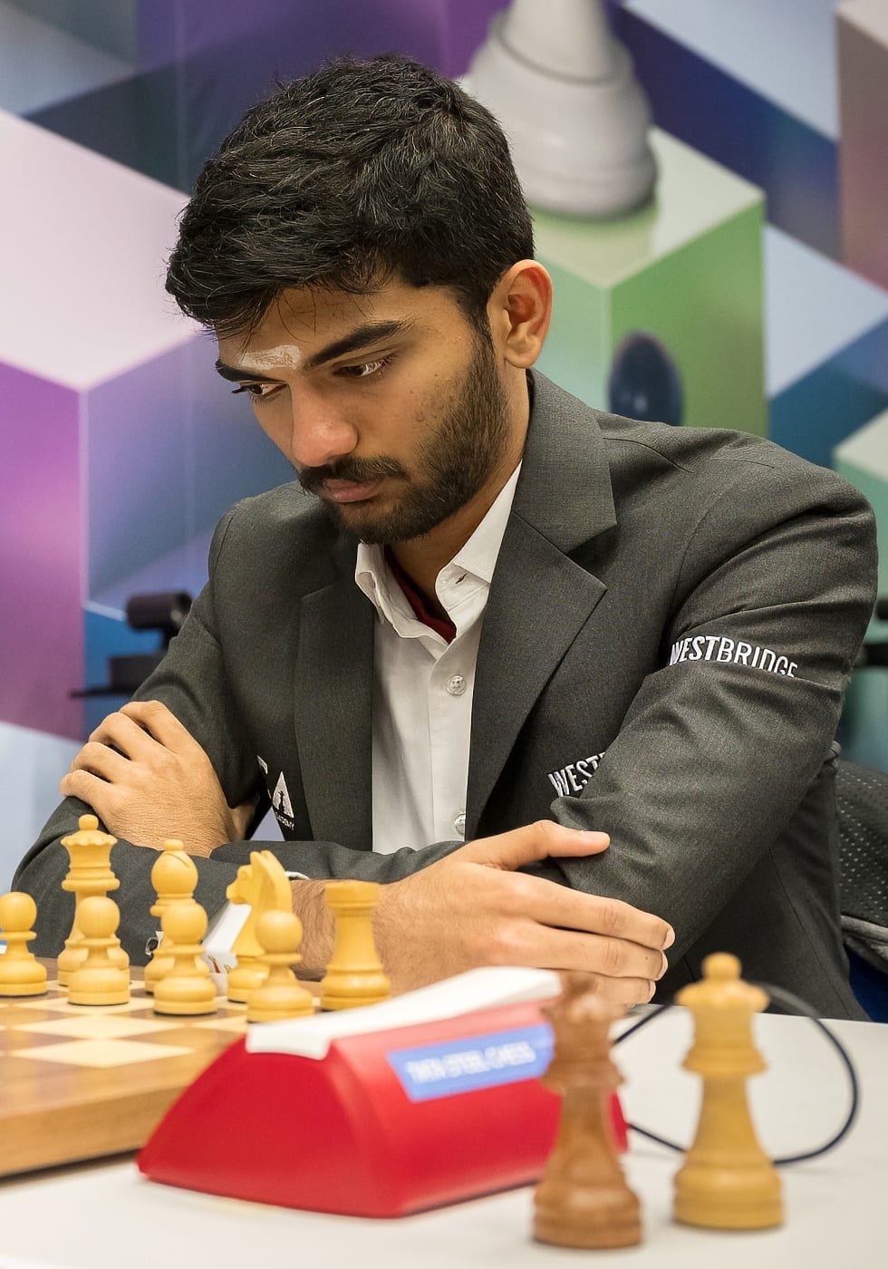 Gukesh Dommaraju, who played board one for India's gold-medal team at the 2024 Olympiad