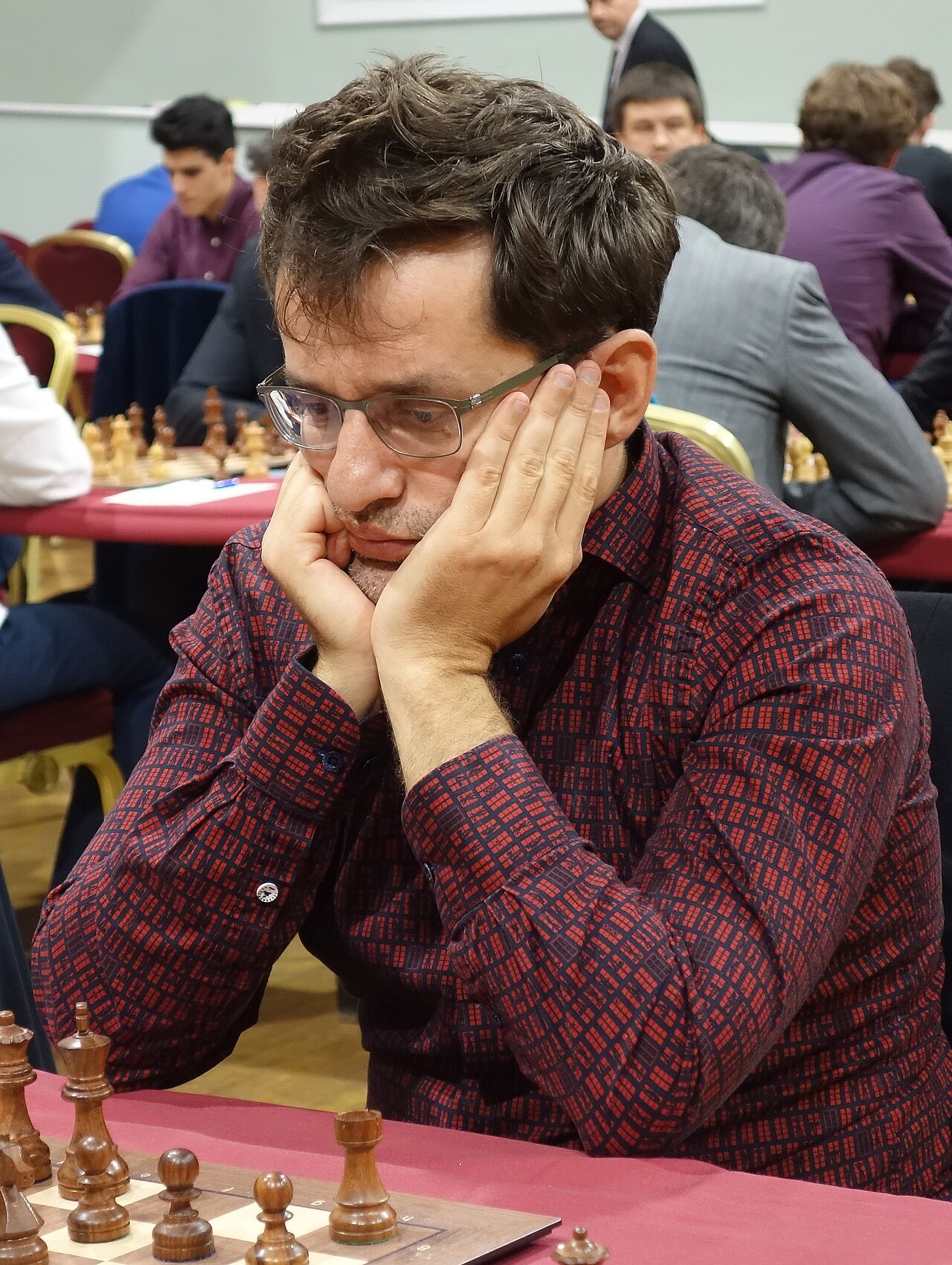 Levon Aronian at a chess tournament