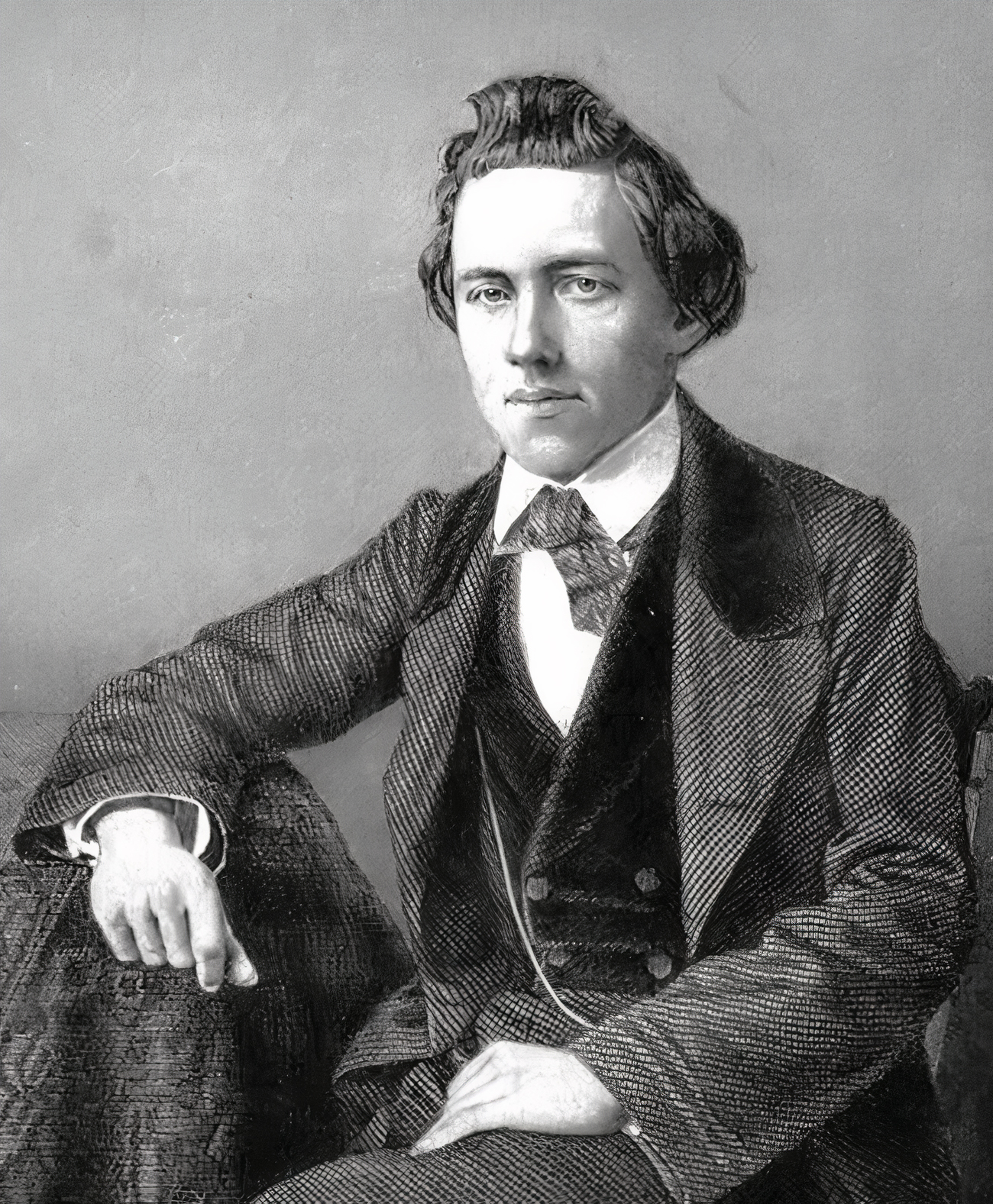 Portrait of Paul Morphy, the American chess master who dominated European play in 1858–1859