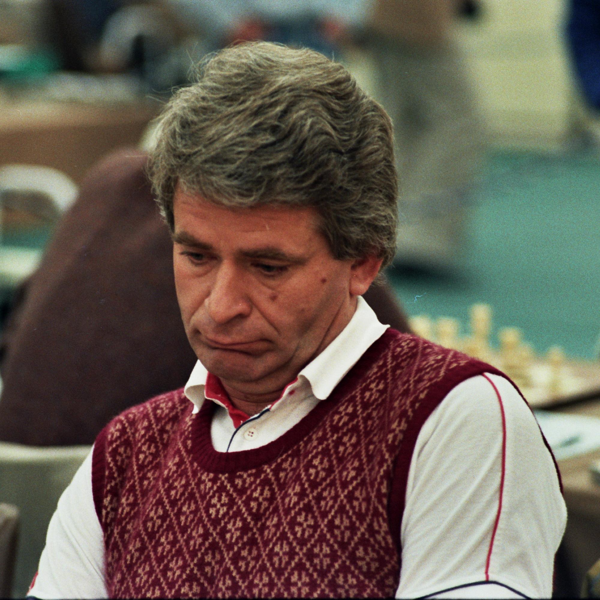 Boris Spassky and Bobby Fischer at the 1972 World Chess Championship in Reykjavik, Iceland