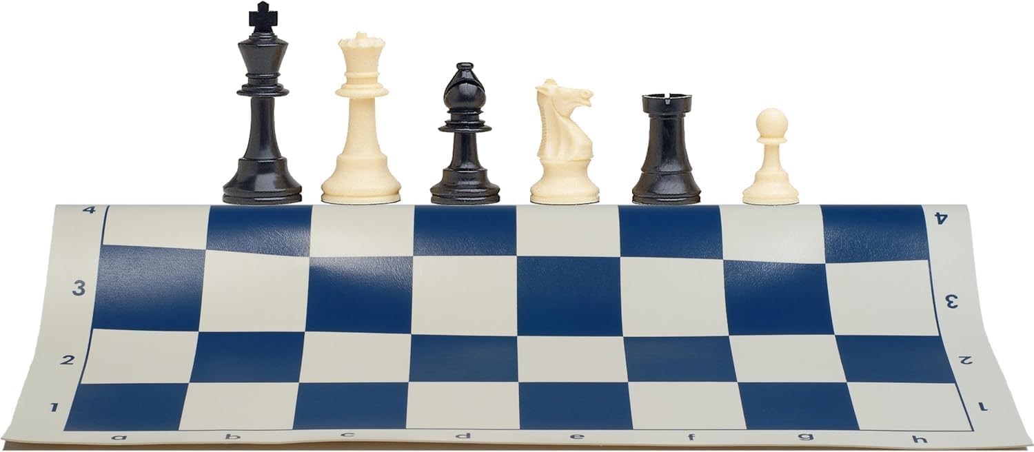 Photo of WE Games Tournament Chess Set — 3.75-inch King, Vinyl Roll-Up Board