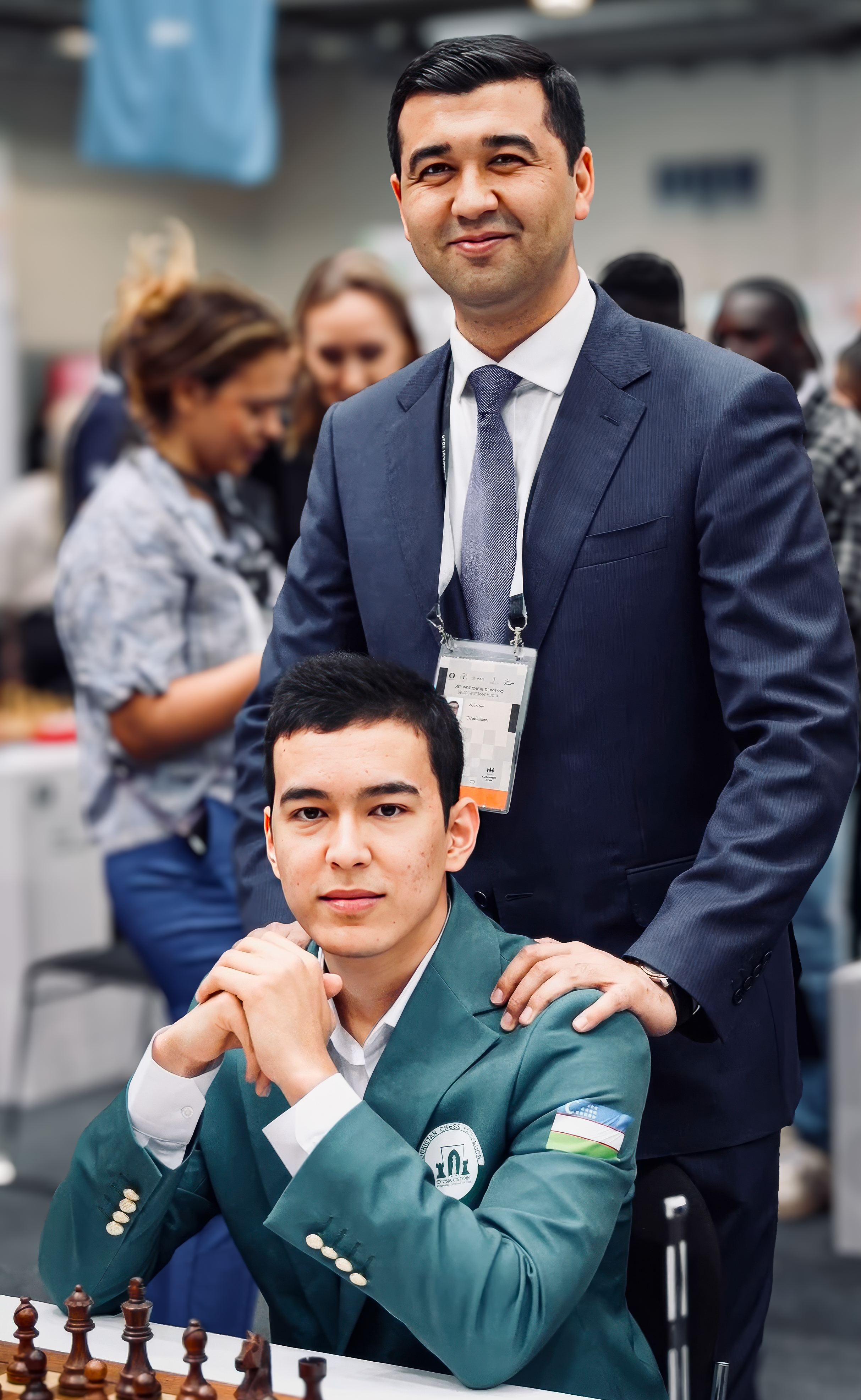 Players competing at the 45th Chess Olympiad in Budapest, September 2024