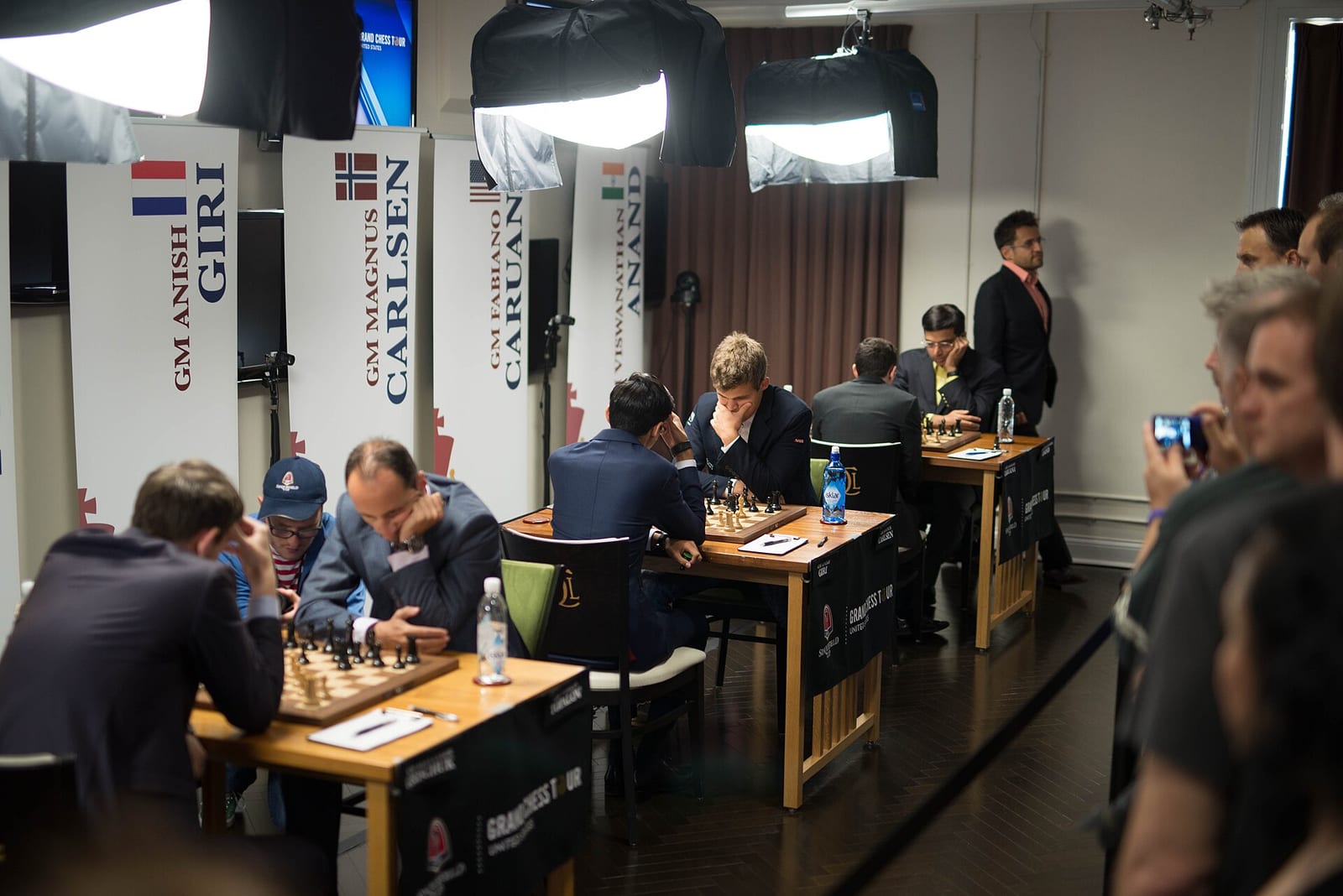 The Sinquefield Cup playing hall at the Saint Louis Chess Club