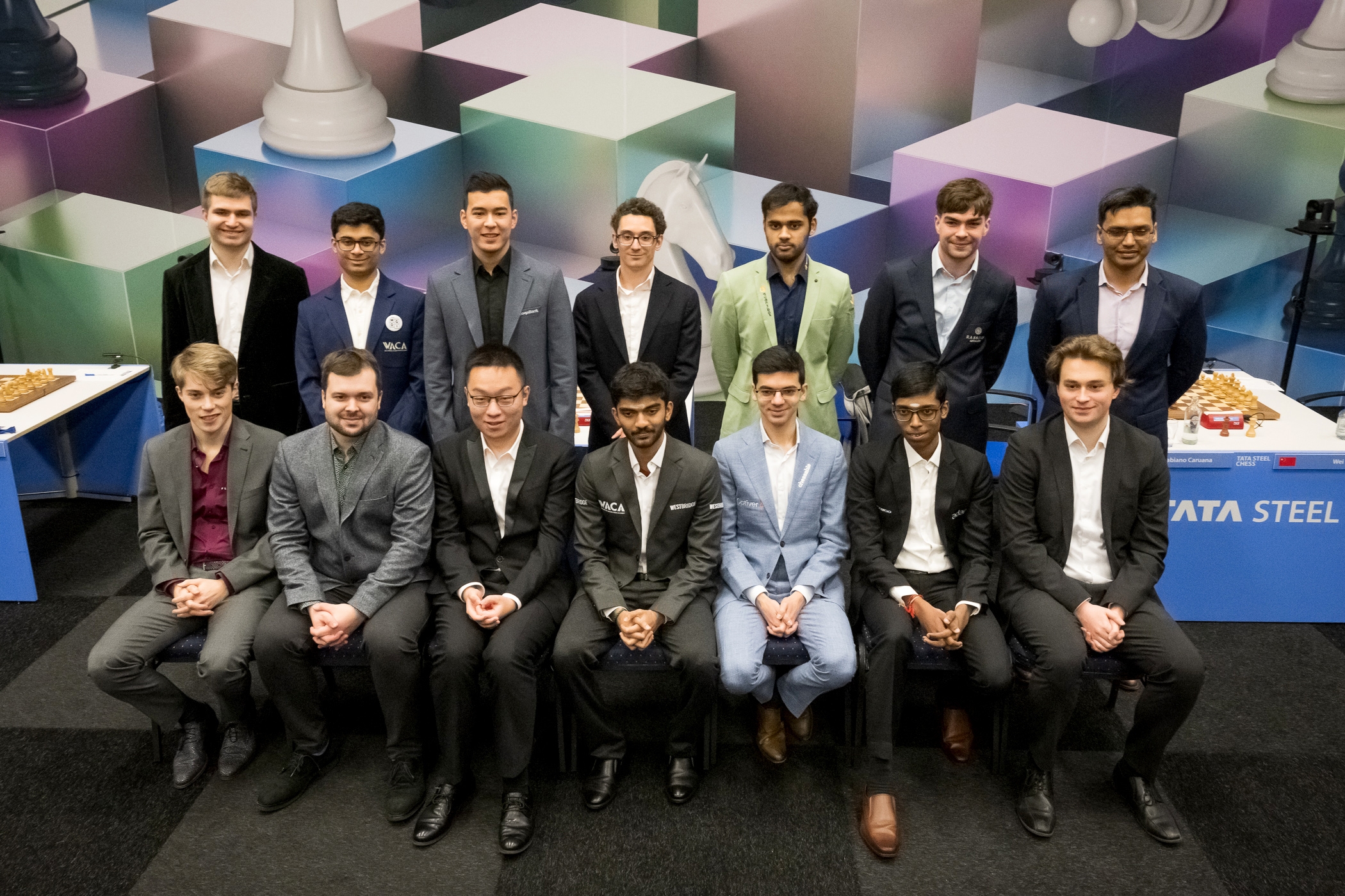 Players competing at the Tata Steel Chess Tournament in Wijk aan Zee, Netherlands